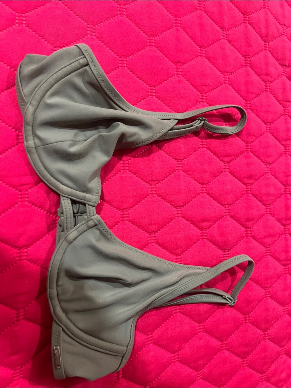 PINK Victoria's Secret Olive Green Underwire Bikini Top